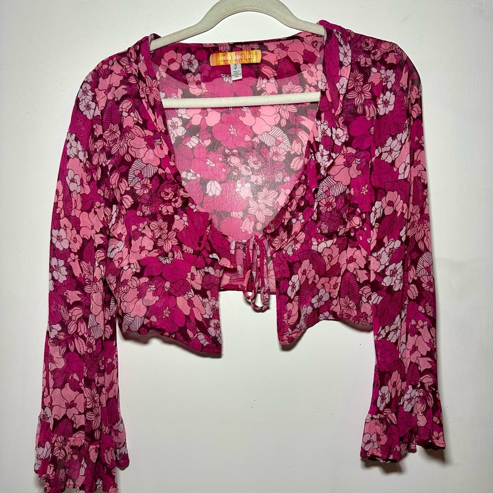 Urban Outfitters Floral Pink Women's Top